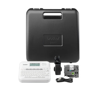BROTHER Beschriftungsgerät P-Touch D410VP inkl. Zubehör für 3.5 bis 18 mm TZe-Schriftbänder weiß