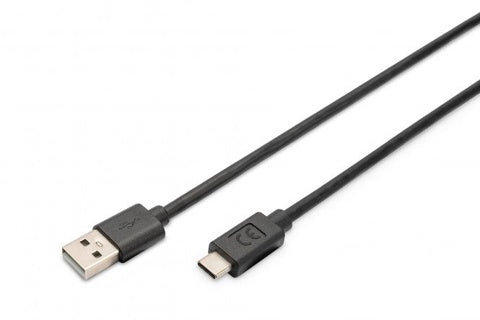 DIGITUS USB-Anschlusskabel 2.0 USB-A auf USB-C 3 m schwarz