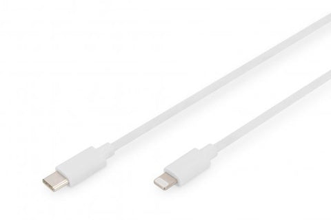 DIGITUS Daten- und Ladekabel Lightning auf USB-C MFI-zertifiziert 2 m weiß