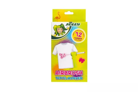 JOLLY Nachfüllpatronen für Airbrush-Set Textil 12 Stück farbig sortiert