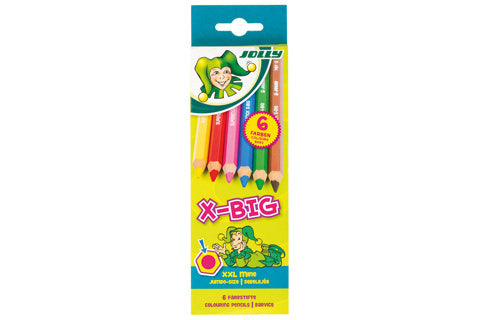 JOLLY Buntstifte X-BIG 6 Stück farbig sortiert