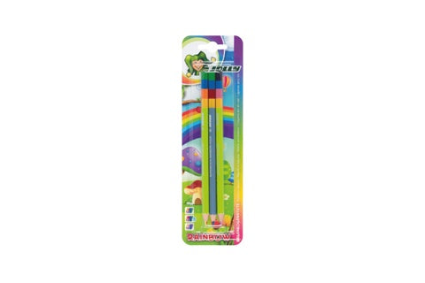 JOLLY Buntstifte 3740 Supersticks Rainbow 3 Stück farbig sortiert