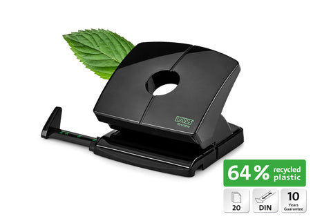 NOVUS Bürolocher B220 re+new 20 Blatt schwarz