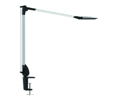 MAUL LED-Tischleuchte MAULoptimus mit Klemmfuß dimmbar colour vario silber