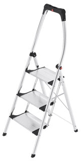 HAILO Trittleiter K100 TopLine 3 Stufen silber