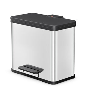 HAILO Tretabfalleimer Öko trio Plus L 3x 9 Liter edelstahl/schwarz