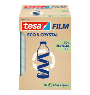TESA Klebeband Eco & Crystal 59047 8 Rollen 19 mm x 66 m transparent