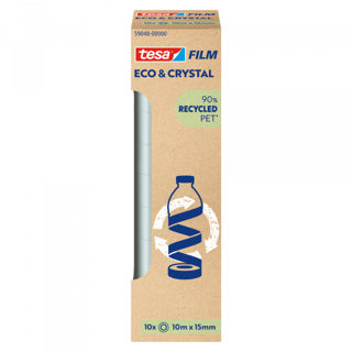 TESA Klebeband Eco & Crystal 59048 10 Rollen 15 mm x 10 m transparent