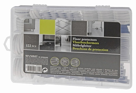 Filzgleiter 122 Stück in Box grau