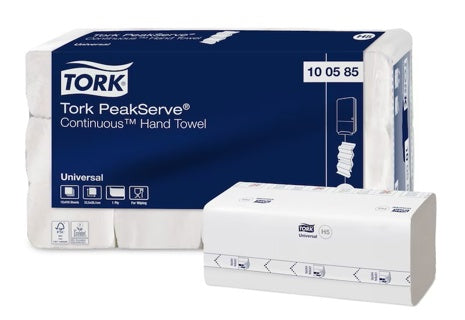 TORK Falthandtuch PeakServe® Endlos™ Universal 4920 Blatt 1-lagig C-Falz 8 x 20.1 cm weiß