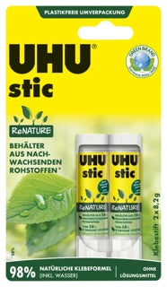 UHU Klebestift ReNature 51185 2x8.2g transparent