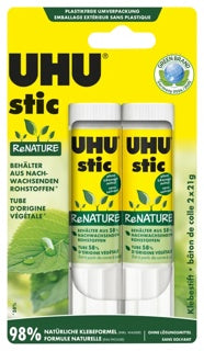 UHU Klebestift ReNature 35430 2x21g transparent