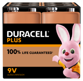 DURACELL PLUS Batterien 4 Stück E 6LR61/MN1604 9 V