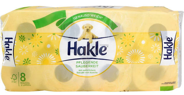 HAKLE Toilettenpapier Topa 7 x 8 Rollen 3-lagig mit Kamilleextrakt weiß