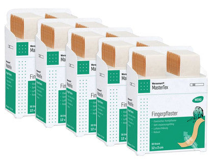 WERO Fingerpflaster Smart für Pflasterspender 5x30 Stück 12x2 cm elastisch braun