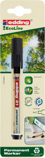EDDING Permanentmarker EcoLine 21 4-21-1-1001 mit Rundspitze 1.5 - 3 mm im Blister schwarz