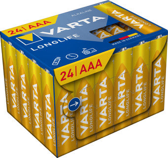 VARTA Batterien Longlife 04103301134 Cube 24 Stück Typ AAA