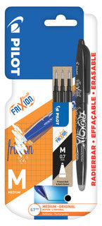 PILOT Tintenroller 2260 FriXion inkl. 3 Minen 0.4 mm im Blister schwarz