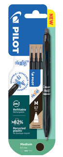 PILOT Tintenroller 2262 FriXion Ball+ inkl. 3 Minen 0.4 mm im Blister schwarz
