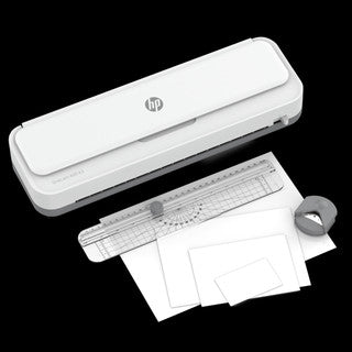 HP Laminiergerät OneLam 400 A3 inkl. Schneidelineal. Eckenabrunder und 15 Folien weiß