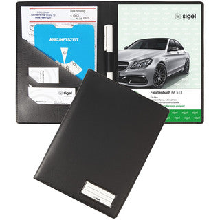 SIGEL Formularbuch-Einband für A5 hoch inkl. Einstecktaschen und Stifthalter schwarz matt