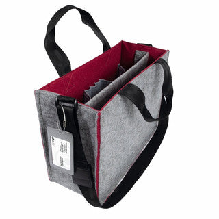 SIGEL Desk Sharing Tasche Bicolor BA426 Größe M grau/dunkelrot