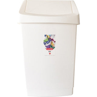 CURVER Abfalleimer Click-it mit Schwingdeckel 50 Liter 38.5 x 63.5 x 33.5 weiß