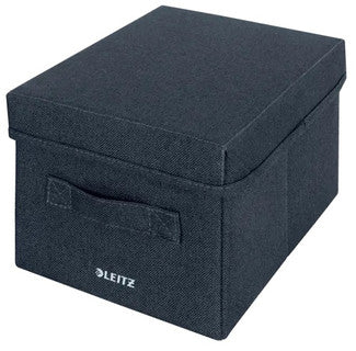 LEITZ Aufbewahrungsbox mit Deckel Stoff S 2 Stück samtgrau