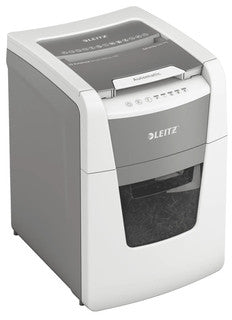 LEITZ Aktenvernichter IQ Autofeed Small Office 100 Mikroschnitt P5 weiß