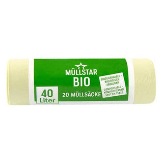 MÜLLSTAR Biomüllsäcke 20 Stück 40 Liter 14 my natur