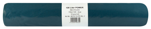 BEFIX Müllsäcke POWER LDPE 10 Stück recycled 120 Liter 60 my blau