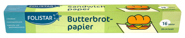 FOLISTAR Butterbrotpapier 16 m x 28 cm