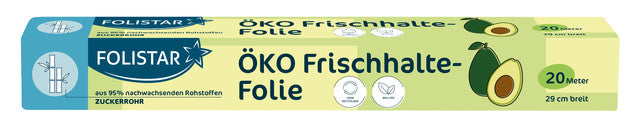 FOLISTAR Frischhaltefolie ÖKO 20 m x 29 cm glasklar