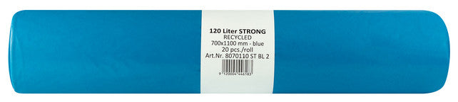 BEFIX Müllsäcke STRONG LDPE 20 Stück 120 Liter 45 my blau