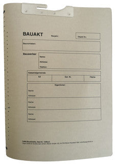 FeMa Bauaktenhefter 10 mm 10/Bau/L Linksheftung mit Tasche grau