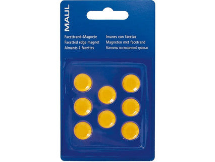 MAUL Magnet Facettenrand 8 Stück Ø 15 mm 0.17 kg gelb