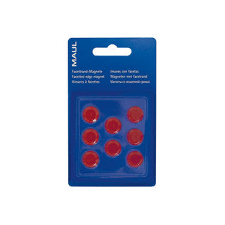 MAUL Magnet Facettenrand 8 Stück Ø 15 mm 0.17 kg rot