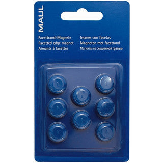 MAUL Magnet Facettenrand 8 Stück Ø 15 mm 0.17 kg blau