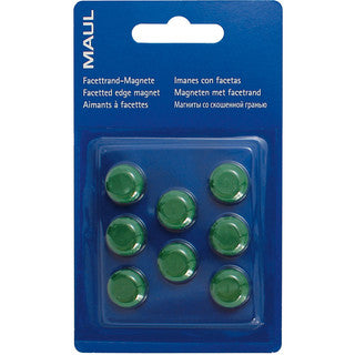MAUL Magnet Facettenrand 8 Stück Ø 15 mm 0.17 kg grün