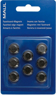 MAUL Magnet Facettenrand 8 Stück Ø 15 mm 0.17 kg schwarz
