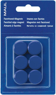 MAUL Magnet Facettenrand 6 Stück Ø 20 mm 0.3 kg blau