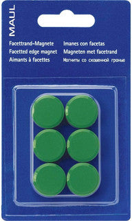 MAUL Magnet Facettenrand 6 Stück Ø 20 mm 0.3 kg grün