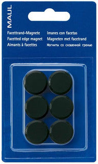 MAUL Magnet Facettenrand 6 Stück Ø 20 mm 0.3 kg schwarz