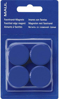 MAUL Magnet Facettenrand 4 Stück Ø 29 mm 0.6 kg blau