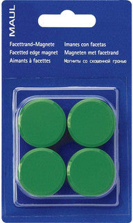 MAUL Magnet Facettenrand 4 Stück Ø 29 mm 0.6 kg grün