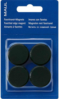 MAUL Magnet Facettenrand 4 Stück Ø 29 mm 0.6 kg schwarz