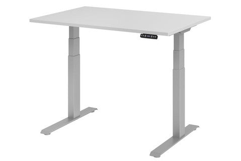 AMPYR Sitz- Steh- Schreibtisch elektrisch 120 x 80 cm grau