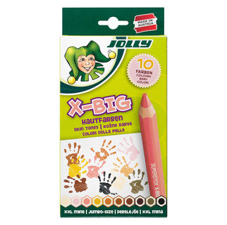JOLLY Buntstift X-BIG 10 Stück hautfarbe sortiert
