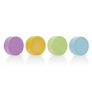 MAGNETOPLAN Design Holzmagnete CIRCLE 4 Stück Ø 30 x 13 mm aus Birke farblich sortiert