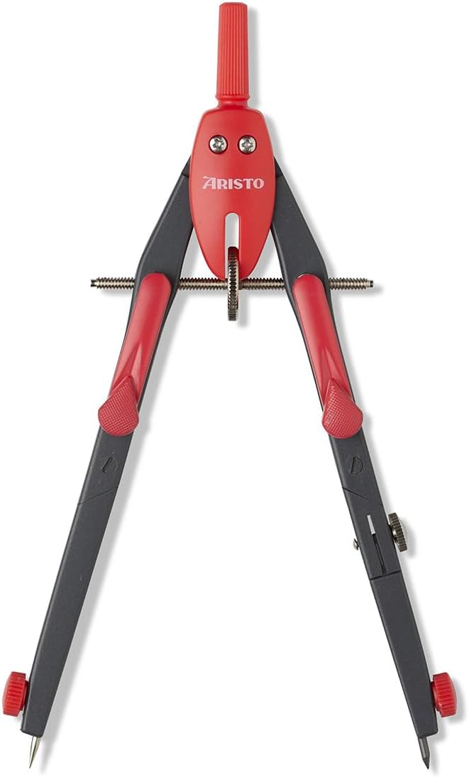 ARISTO Zirkel Professional Drawing - grau - neon rot